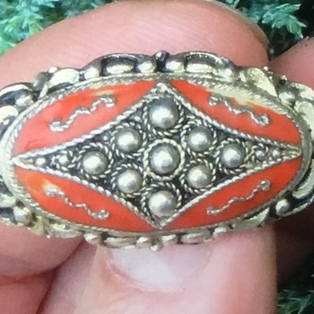 Theodor Fahrner? Silver and Enamel Brooch - Silver