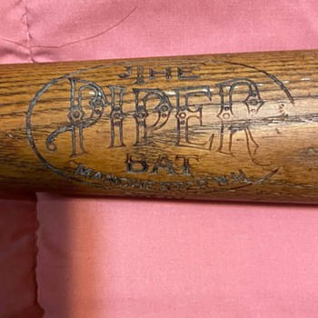 Antique Piper baseball bat Manchester New Hampshire number one - Baseball