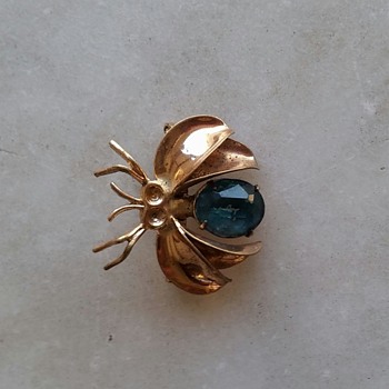1940's bug pin - Costume Jewelry