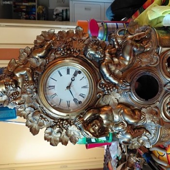 Nicholas Müller Clock Case No 49 Cupid with original Waterbury Movement 1856 - Art Nouveau