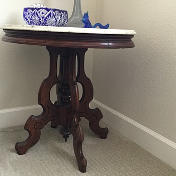 GRANDMA'S MARBLE TOP TABLE - Furniture
