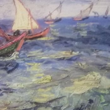Fishing Boats at Saintes-Maries Vincent van Gogh