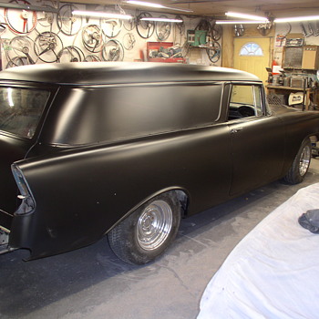 1956 Two Door Wagon Sedan Devilry in BLACK Fresh Paint  Halloween 2025 - Classic Cars