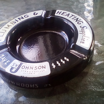 Old Enameled Ashtray - Advertising