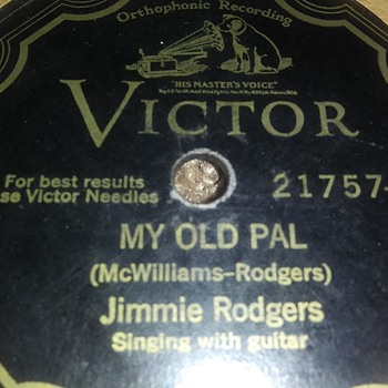 The Father Of Country Music..Mr. Jimmie Rodgers...On 78 RPM Shellac - Records
