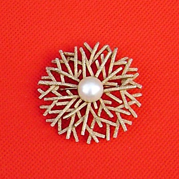 Trifari Snowflake Pin - Costume Jewelry