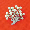 Crown Trifari Nugget Tree Brooch