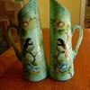 Uranium Opaline Jug Vases