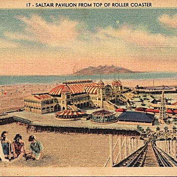 "Saltair Resort" Postcard 1947 "Carnival of Souls" and "Arsenic Annie" 0r "Saltshaker Killer" Connection - Postcards