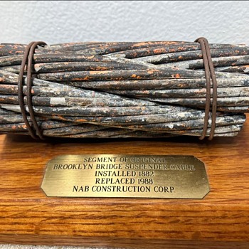 Preserved Segment of Vertical Suspender Cable From the Brooklyn Bridge - Tools and Hardware