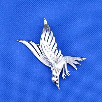 Crown Trifari Falcon Pin - Costume Jewelry