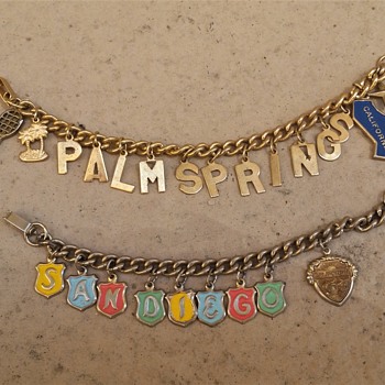 1960's-70's California souvenir charm bracelets - Costume Jewelry