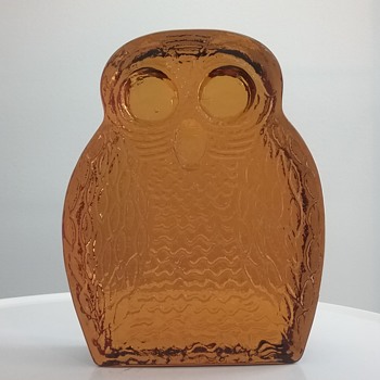 Blenko Glass owl bookend  - Animals