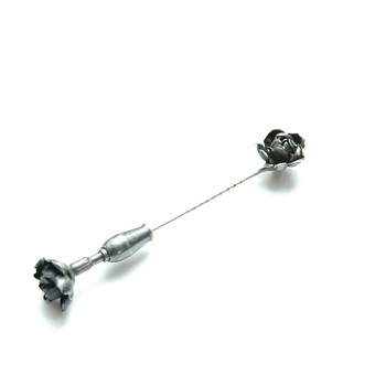 early 1900 silver lavalliere stick pin by conrad cellarius. - Art Nouveau