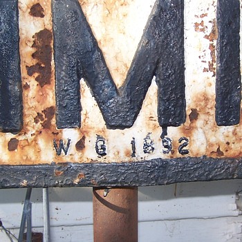 CITY LIMIT railroad sign 1892 - Railroadiana