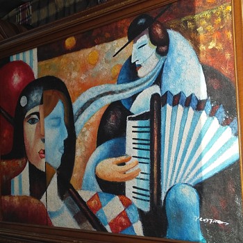 Vintage Recycled Oil Painting - Fine Art