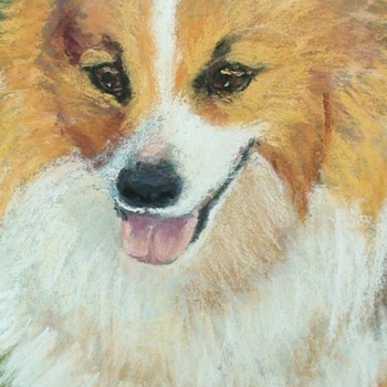 "Wesley" the Corgi by Cora Larson Pastel - Animals