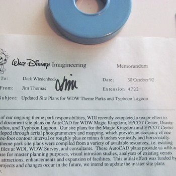Original Blueprints Walt Disney Imagineering 1992 Magic Kingdom-Epcot Center & More - Advertising