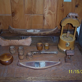 my small collection of wooden souvenirs - Advertising