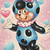 Babicinel the Love Bug poster from vintage magazine from the Cococinel series (1993)