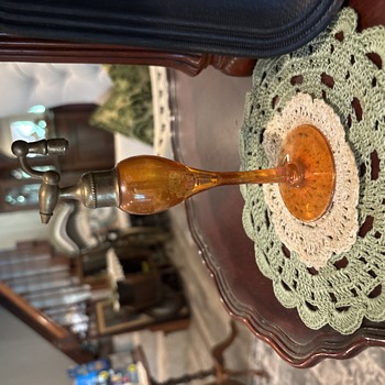 1900 carnival glass perfume dispenser  - Bottles