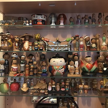 More of my omiyage nodders kokeshi collection/2026 update - Dolls