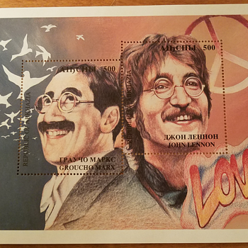 Republic of Abkhazia Marx & Lennon Stamp - Stamps