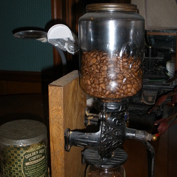 Arcadia coffee grinder, coffee can, coffee scoop - Kitchen