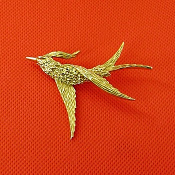 Trifari Bird Pin - Costume Jewelry