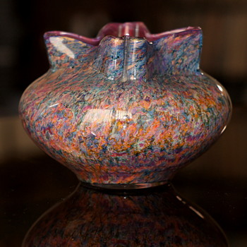A Welcome addition to my Welz collection - Spatter over the Pink Purple Iridescent Ground!! - Art Glass