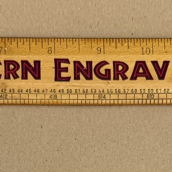 Late 40s to Early 60s Southwestern Engraving Company, World Building, Tulsa, 18-Inch Ruler - Advertising