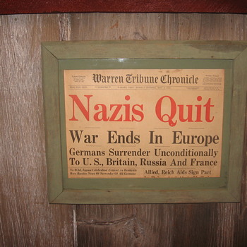 NAZIS QUIT-- ORIGINAL NEWSPAPER