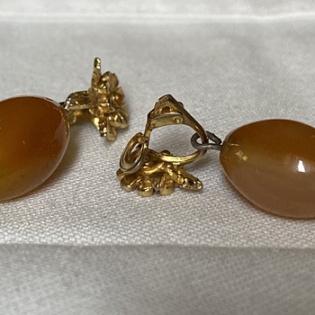 Antique Amber earrings  - Fine Jewelry