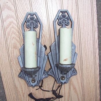 Halcolite #2308 Art Deco wall sconces - Lamps