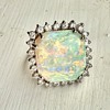 18k Opal and Diamond Cluster Ring
