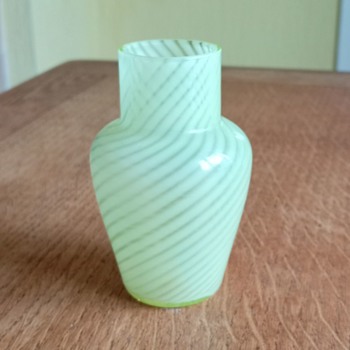 Uranium Glass Bud Vase - Art Glass