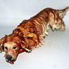 Antique Capodimonte Porcelain Golden Retriever