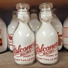 2 FALCONERS DAIRY...SCOTTVILLE MICHIGAN COP THE CREAM MILK BOTTLES