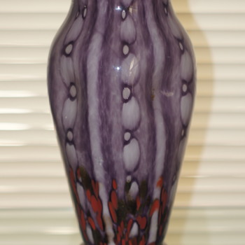 A Monumental Welz Vase in a Marker Décor - A New Find In Dallas!! - Art Glass