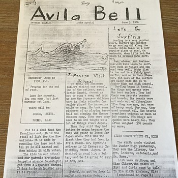"AVILA BELL" school newspaper as promised - Paper