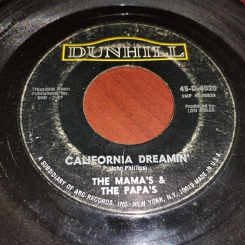 "CALIFORNIA DREAMIN"-THE MAMA'S & THE PAPA'S  - Records