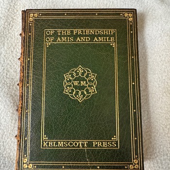 Kelmscott “Amis” in Sutcluffe binding, rescued from trash - Arts and Crafts