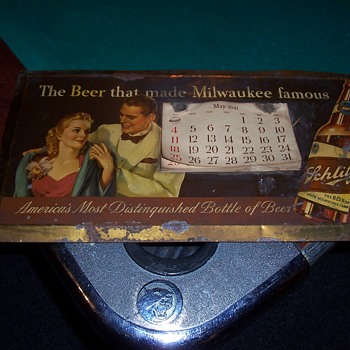 1941 SCHLITZ CALENDAR BEER SIGN - Breweriana