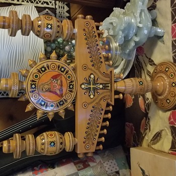 Wooden Candelabra with Icons - Lamps