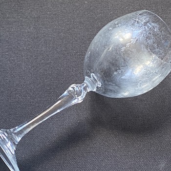 Antique tall wine glass - Glassware