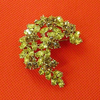 Trifari Crescent Pin - Costume Jewelry