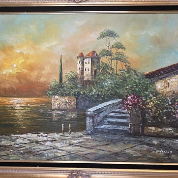 Would anyone be able to identify information about these two large paintings they're on canvas and signed - Fine Art