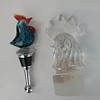 Glass rooster bottle stoppers 