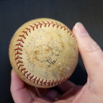 vintage or antique baseball with signatures.......by whom? - Sporting Goods