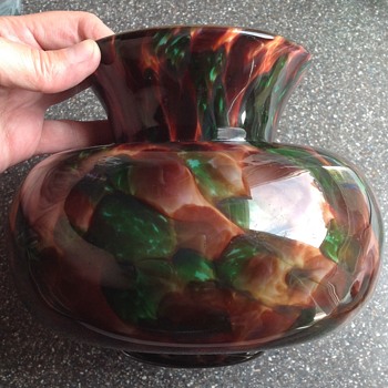 Unusual spatter bowl/vase - Art Glass